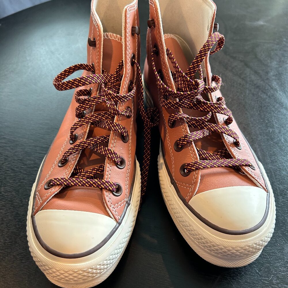 Womens Leather Converse High Tops